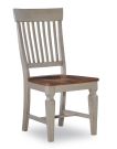 Solid Wood Hickory & Stone Finish Vista Slatback Side Chair