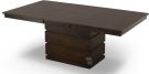 Solid Parawood Wood Chesney High-Low Storage Extension Table
