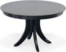 Solid Parawood Cosmopolitan Round Dining Table in Coal & Black Finish