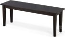 Solid Parawood Simplicity Dining Bench in Espresso Finish