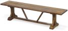 Solid Sheesham Wood Rough Sawn Trestle Bench