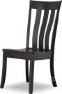 Amish Crafted Solid Brown Maple Wood Jamestown Triple Slat Side Chair in Ebony Finish