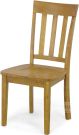 Solid Parawood Simplicity Slat Back Side Chair in Honey Finish
