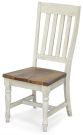 Solid Wood Belmont Side Chair in Timbered Brown & Linen Finishes