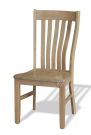 Amish Crafted Solid Rustic Hickory Wood Sutter Mills Side Chair in Morel Gray Finish