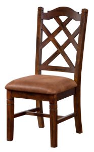 Santa Fe Crossback Side Chair in Chocolate Finish