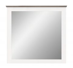 Solid Alder Wood Portland Mirror in Driftwood & Snow White Finish