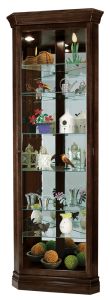 Dustin Corner Curio Cabinet in Espresso Finish