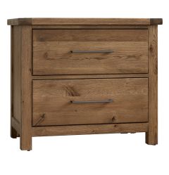 Solid American White Oak Framed Dovetail Two Drawer Nightstand in Natural Finish