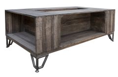 Solid Multi Wood Maya Coffee Table in Grey Finish