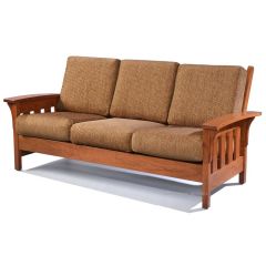 Amish Crafted Solid Premium Cherry Wood Morris Sofa in Chestnut Finish