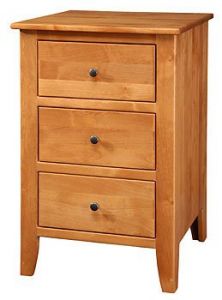 California Made Solid Wood Gilead Night Table in Alder Wood