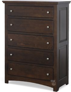 California Made Solid Beech Wood Sunrise Chest of Drawers in Newman Finish