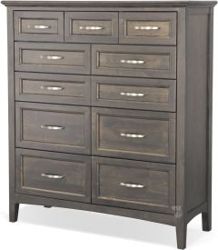 Solid Alder Wood Alberta 11 Drawer Dresser in Clay Finish