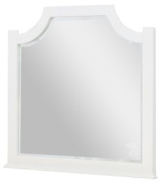 Maple Road Solid American Maple Wood Scalloped Mirror