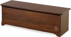 Solid Pine Wood Polo 58" Blanket Chest in Mahogany Finish