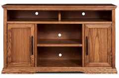 Oak Wood Colonial Place 54" Wide TV Stand in Golden Oak Finish