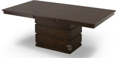 Solid Parawood Wood Chesney High-Low Storage Extension Table