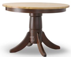 Amish Crafted Solid Ambrosia Maple Wood Easy Street Round Table in Natural & Rich Tobacco Finish