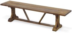 Solid Sheesham Wood Rough Sawn Trestle Bench