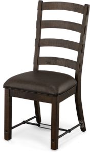 Solid Mahogany Wood Turnbuckle Side Chair in Tobacco Leaf Finish