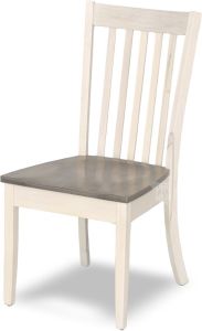 Amish Crafted Solid Maple Wood Alex Side Chair in Washed & Driftwood Finish
