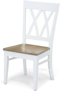 Amish Crafted Solid Maple Wood Emmett Side Chair in Sandstone & White Finish