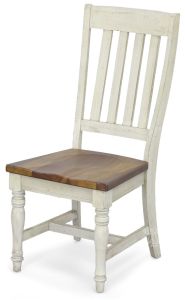 Solid Wood Belmont Side Chair in Timbered Brown & Linen Finishes