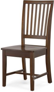 Solid Parawood Wood Essentials Mission Side Chair Set in Espresso Finish