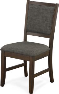 Solid Parawood Wood Chesney Side Chair with Upholstered Seat and Back