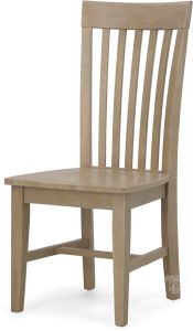 Solid Parawood Wood Mission Side Chair Set in Taupe Grey Finish