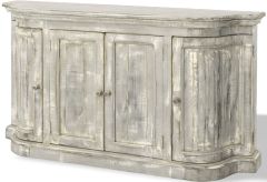 Solid Rustic Pine Wood Hinsdale 66" Console in Greywood Finish