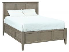 Alder Wood McKenzie Queen 6 Drawer Storage Bed in Fieldstone Finish