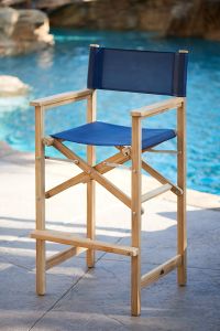 Solid Teak Wood Outdoor Folding Captain Stool