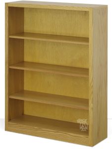 California Made Oak Wood Newport Bookcase in Light Finish 36"w x 48"h