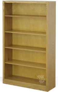 California Made Oak Wood Newport Bookcase in Light Finish 36"w x 60"h