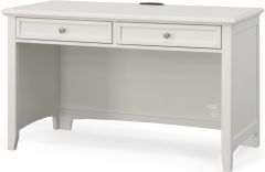 Poplar Wood Bonanza Two Drawer Desk in White