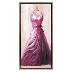 Pink and Purple Dress Oil Painting on Canvas