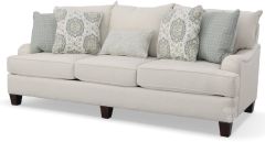 American Made Whitley Sofa with Upgrade Frame Coils in Dryden Linen Fabric