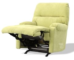 American Made Cannes Manual Rocker Recliner in Leaf Fabric