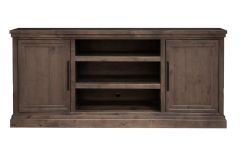 Knotty Alder Wood Monterey 69" Wide Console in Java Finish