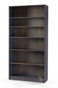 California Made Alder Wood Willow Lane Bookcase 36"w x 72"h in Slate Finish