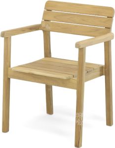 Solid Teak Wood Outdoor Modurn Stacking Arm Chair