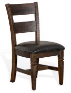 Solid Mahogany Wood Homestead Side Chair in Tobacco Leaf Finish