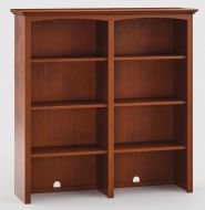 Alder Wood McKenzie 48"W Modular Open Hutch in Glazed Antique Cherry Finish