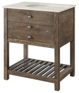 One Drawer Vanity Sink in Cayhill Distressed Brown