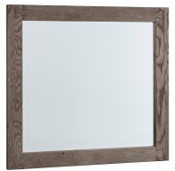 Solid American White Oak Framed Dovetail Landscape Mirror in Mystic Grey Finish