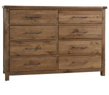 Solid American White Oak Framed Dovetail 8 Drawer Dresser in Natural Finish