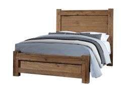 Solid American White Oak Framed Dovetail Queen Poster Bed in Natural Finish