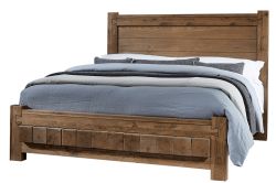 Solid American White Oak Framed Dovetail King 6x6 Poster Bed in Natural Finish